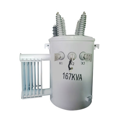 خرید 167kva واحد فاز بالا قطب نصب شده توزیع قدرت ترانسفورماتور 12kv تولید آنلاین