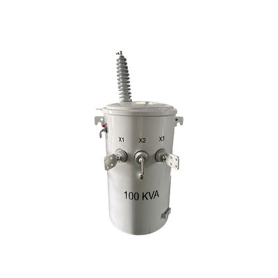 خرید 100kva واحد قطب نصب شده توزیع ترانسفورم روغن نوع 34.5KV به 120V استاندارد IEEE تولید آنلاین