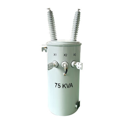 خرید 75KVA یک فاز قطب نصب شده ترانسفورماتور مایع روغن 34500V تا 120V تولید آنلاین