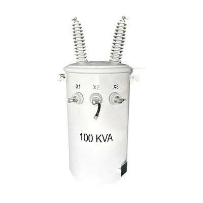 خرید 100KVA واحد فاز قطب بالا توزیع ترانسفورماتور روغن غوطه ور 34500V تا 120V تولید آنلاین