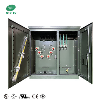 خرید 1500Kva سه فاز پد نصب شده ترانسفورماتور روغن غوطه ور 4160V مطابق با DOE 2016 ANSI / IEEE استانداردها تولید آنلاین