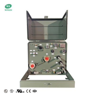 خرید ترانسفورماتورهای نصب شده در یک پد تک فاز 75Kva توزیع برق در خارج از منزل قدم پایین 12.47KV استانداردهای ANSI IEEE تولید آنلاین