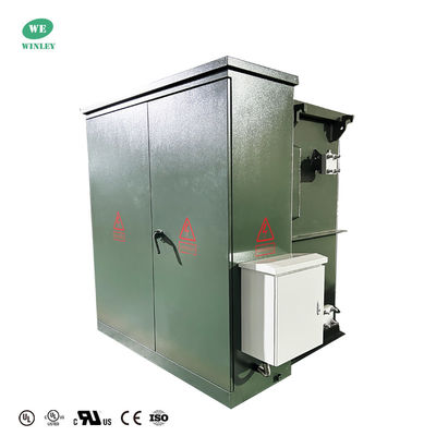 خرید گواهینامه UL 3750KVA ترانسفورمور سه فاز نصب شده در پد مایع پر شده از مایع 34500V به 480Y277 ANSI C57 تولید آنلاین