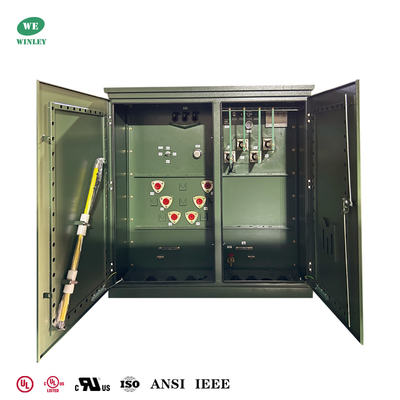 خرید گواهینامه UL / CUL ترانسفورمور سه فاز نصب شده 3750KVA 12.47KV تا 480V برای توزیع برق ولتاژ متوسط تولید آنلاین