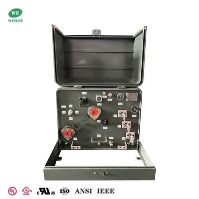خرید ترانسفورماتور توزیع 100Kva تک فاز 13800V تا 240V با استاندارد توزیع در فضای باز DOE 2016 مطابقت دارد تولید آنلاین