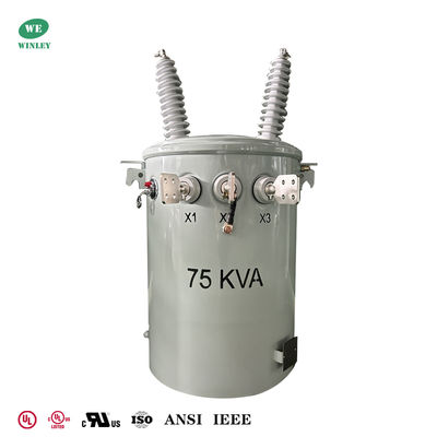 خرید 75Kva Single Phase Pole Mounted Transformer Overhead Distribution  Dual Windings 34500V to 120/240V UL/cUL Listed تولید آنلاین