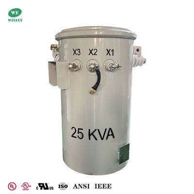 خرید 25Kva Single Phase Pole Mounted  Distribution Transformer Oil-immersed 7.2KV To 120V UL/cUL Listed تولید آنلاین