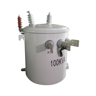 ترانسفورماتورهای 100Kva Single Phase Pole Mounted Oil Type از 13.8Kv تا 0.24Kv
