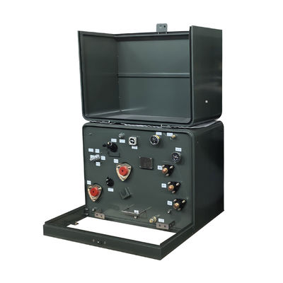 100Kva واحد فاز پد نصب شده توزیع ترانسفورم روغن غوطه ور می شود DOE 2016