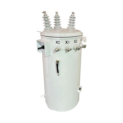 ترانسفورماتور الکتریکی 30kva سه فاز قطب نصب شده افزایش قدرت نفت 12KV تا 208V