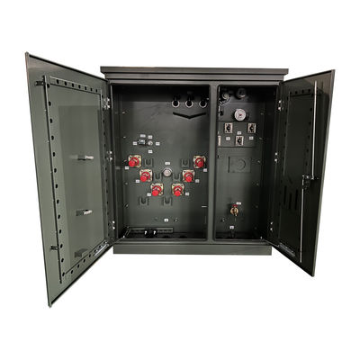 ترانسفورماتور الکتریکی سه فاز 100Kva ترانسفورماتور نصب شده بر روی پد استانداردهای ANSI/IEEE 34500V تا 208V