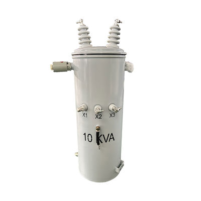 10Kva واحد فاز قطب نصب شده ترانسفورماتور گام پایین نفت قدرت الکتریکی 12470V به 240v