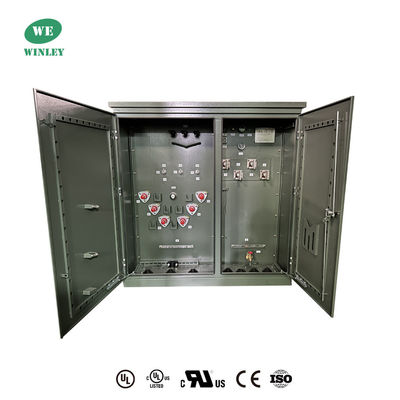 ترانسفورماتور توزیع 3 فاز نصب شده بر روی پد 2500 Kva 13200v تا 480y/277 برای فضای باز