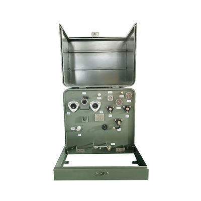 ترانسفورماتور نصب شده بر یک پد تک فاز 50kva ANSI استاندارد IEEE 22860GrdY تا 240V تغذیه شعاعی