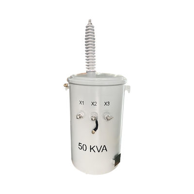 50KVA قدرت تک فاز قطب نصب شده ترانسفورماتور روغن غوطه ور 19920/34500GrdY به 120/240V
