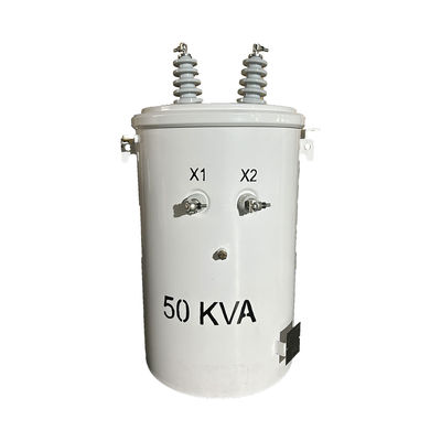 50KVA واحد فاز قطب توزیع ترانسفورماتور روغن غوطه ور 12470V تا 277V