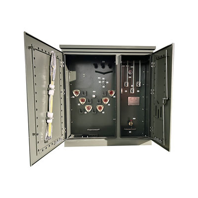112.5kva ترانسفورمرهای سه فاز نصب شده بر روی پد ترانسفورمرهای الکتریکی 12000 ولت تا 208 ولت مطابق با استانداردهای ANSI CSA 2016