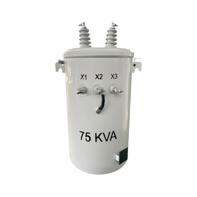75kva روغن تک فاز بالا قطب نصب شده توزیع ترانسفورماتور 4160GrdY/2400 به 120/240V