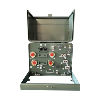 ترانسفورماتور واحد فاز مسکونی که بر روی پد نصب شده است ترانسفورماتور توزیع 230V تا 2400V تغذیه حلقه ای