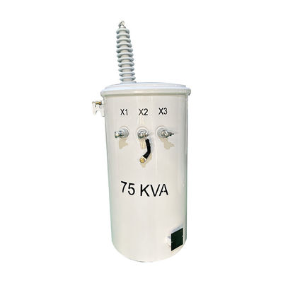 75 kVA واحد فاز قطب نصب شده ترانسفورماتور استاندارد IEEE / ANSI 12470V به 480V قطب قدرت ترانسفورماتور