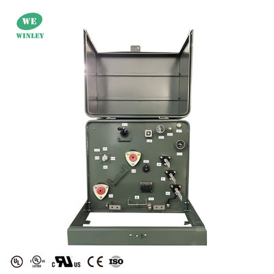 واحد فاز پد نصب شده ترانسفورمور مایع پر 100Kva 12470GrdY/7200 DOE 2016 امتیاز بهره وری