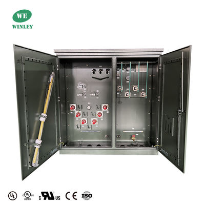 1000Kva سه فاز پد نصب شده ترانسفورمور حلقه تغذیه 34.5KV تا 208V UL گواهینامه