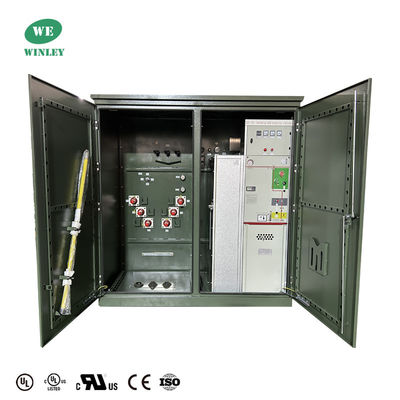 3000 KVA 3 فاز پد نصب شده ترانسفورماتور قدم به پایین 24940V و 12470V UL گواهی می دهد DOE 2016 ANSI استانداردهای IEEE