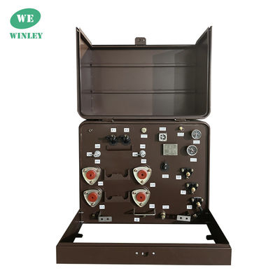 1 ترانسفورماتور نصب شده در پد فاز ترانسفورماتور توزیع شده در روغن 7200V استانداردهای ANSI IEEE