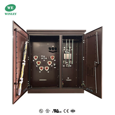 45Kva سه فاز پد نصب ترانسفورماتور روغن غوطه ور توزیع 12470V قدم پایین UL گواهینامه
