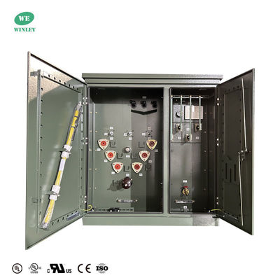 ترانسفورماتور انرژی خورشیدی 225kva ترانسفورماتور سه فاز نصب شده برای کاربردهای انرژی خورشیدی قدم بالا 208V به 13.8KV
