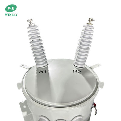 100KVA یک فاز قطب نصب شده ترانسفورماتور توزیع روغن غوطه ور 34.5KV تولید کننده