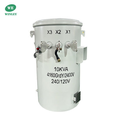 10Kva قطب برق تک فاز نصب شده ترانسفورماتور روغن غوطه ور 100Hz 4160V قیمت تولید کنندگان