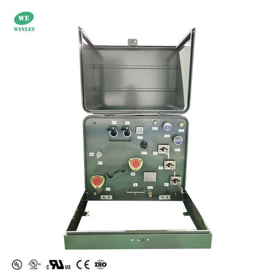 ترانسفورماتورهای نصب شده در پد تک فاز 75Kva برای توزیع برق 24.94KV DOE 2016 استانداردهای CSA ANSI استانداردهای IEEE