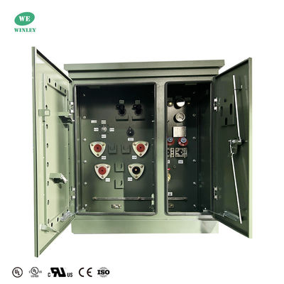15kva Single Phase Pad Mounted Transformer 200Hz 2400V Loop Feed CSA ANSI IEEE استاندارد مایع پر شده از توزیع کننده