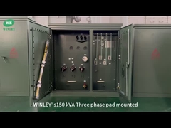 UL لیست شده 150Kva 3 فاز پد نصب ترانسفورماتور 12870V تا 208V تغذیه شعاعی ASNI استانداردهای IEEE