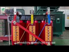 ترانسفورماتور خشک رزینی 250 کیلو ولت آمپر با سیم پیچ ریخته گری 400 ولت، ترانسفورماتورهای توزیع برق